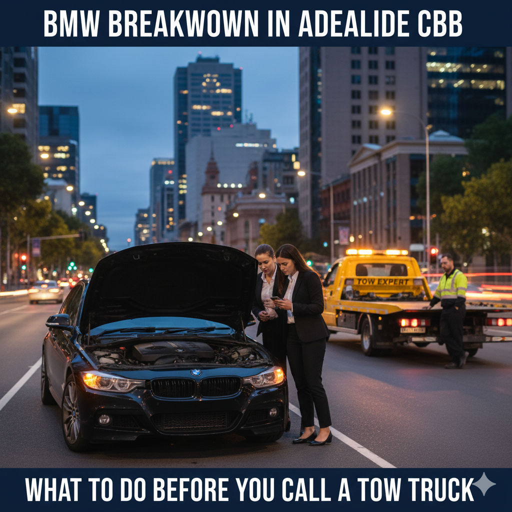 BMW Breakdown in Adelaide CBD: What to Do Before You Call a Tow Truck